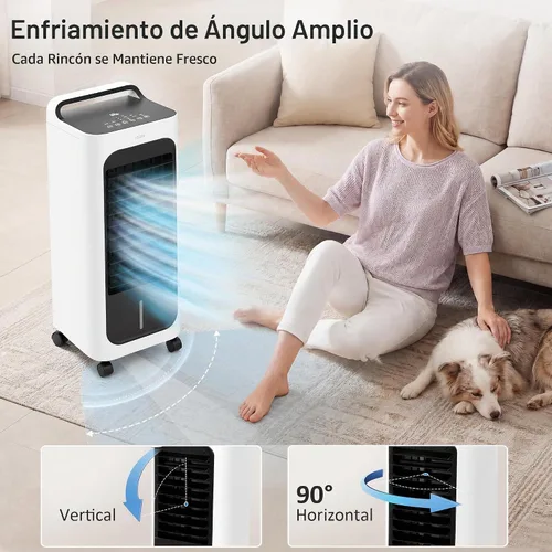 Vista 6 de HOMCOM 26" Evaporative Air Cooler 3-in-1 Ice Cooling Fan with Remote White