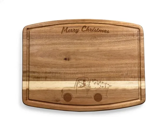 Vista 9 de PICNIC TIME Tabla de cortar oval de madera de acacia de la Mansión Encantada de Disney, (madera de acacia)