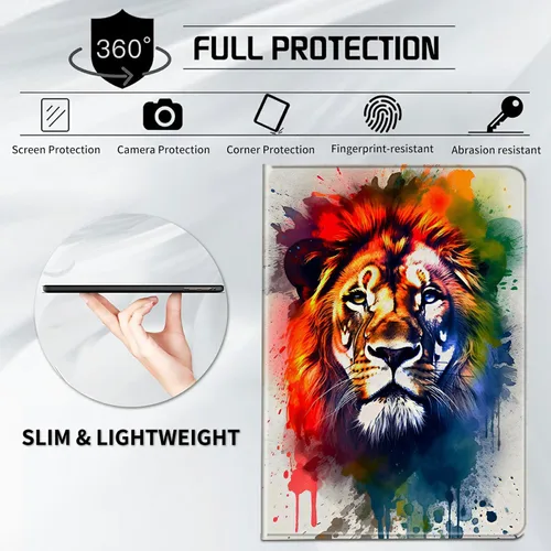 Vista 36 de Funda para tablet Kindle Fire 7 2019/2017 lanzamiento 9ª/7ª generación 7 pulgadas, ligera, protectora de piel sintética, cubierta inteligente