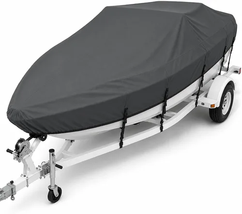 Vista 12 de Cubierta Seamander para lancha, resistente e impermeable para casco en V, de tres cascos, para pesca, esquí, estilo profesional para poca Verde