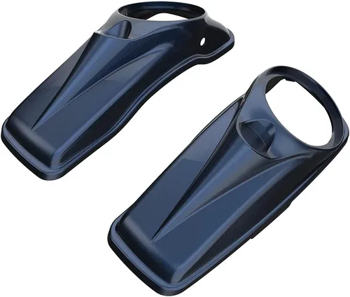Vista 10 de Tapas para bocinas de motocicleta aptas para 2014+ Harley Touring Hard Saddle Bags - Whisky ámbar, 8 pulgadas Amber Whiskey