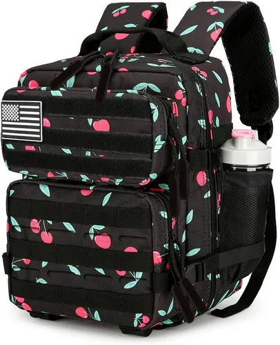 Vista 11 de Mini mochila táctica de 9L para hombres y mujeres, mochila táctica pequeña para senderismo, bolsa táctica pequeña, paquete de fitness, Negro