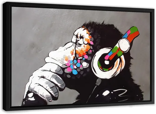Vista 65 de Arte en lienzo de Banksy para pared, decoración del hogar, lienzo pre-estirado - varios tamaños