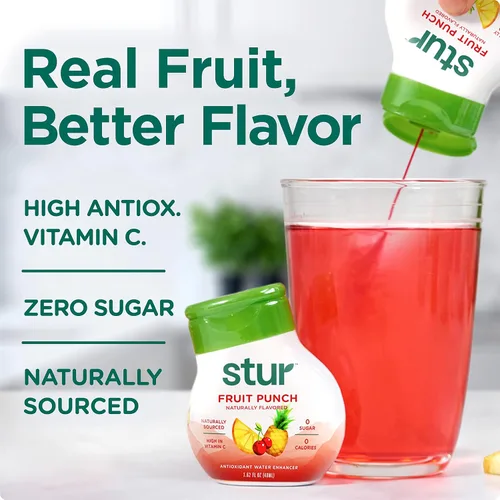 Vista 3 de Stur - Paquete de favoritos del fundador, potenciador natural de agua, (4 botellas, hace 80 aguas saborizadas) - Sin azúcar, cero calorías