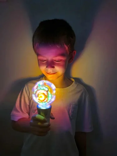 Vista 5 de Varita Musical con Luces - Luces Sensoriales para Niños Autistas - Juguetes Sensoriales Iluminados - Juguetes para Autismo - Juguetes Sensoriales