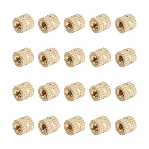 Vista 8 de Tuercas moleteadas de rosca hembra M2x3mm OD Tuercas de inserción roscadas de latón Tuercas de incrustación hidráulicas soldadas juntas Kit surtido