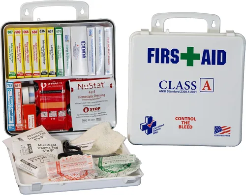 Vista 2 de Certified Safety Mfg Clase A 21 Plus - Kit de primeros auxilios fabricado en Estados Unidos de 138 piezas fabricado en Estados Unidos - Suministros