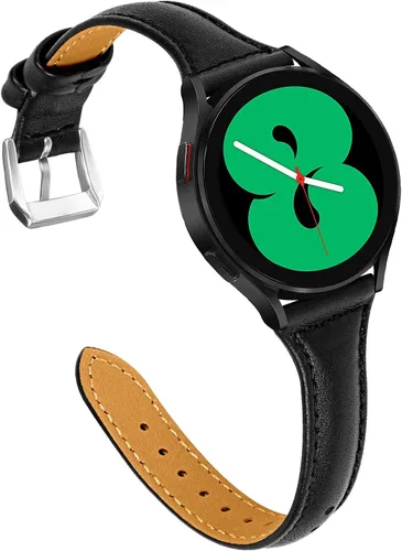 Vista 14 de JOYOZY Correa de cuero compatible con Samsung Galaxy Watch 6/7/FE/5/4 de 40 mm, 44 mm, Active (40 mm)/2 (40 mm) (44 mm), correa de muñeca delgada