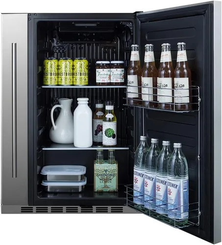 Vista 5 de Summit Appliance FF19524 - Refrigerador integrado de 24 pulgadas de ancho, compartimento de almacenamiento deslizante, construcción completa