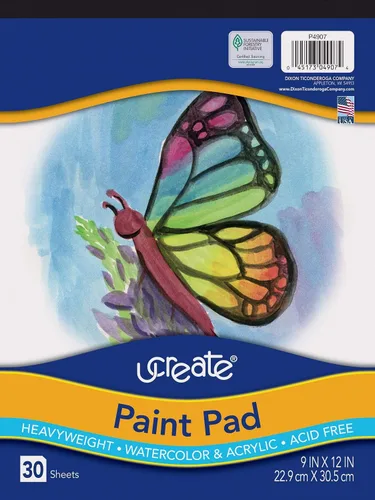 Vista 8 de UCreate Almohadilla de pintura, 90 lb., 9" x 12", 30 hojas