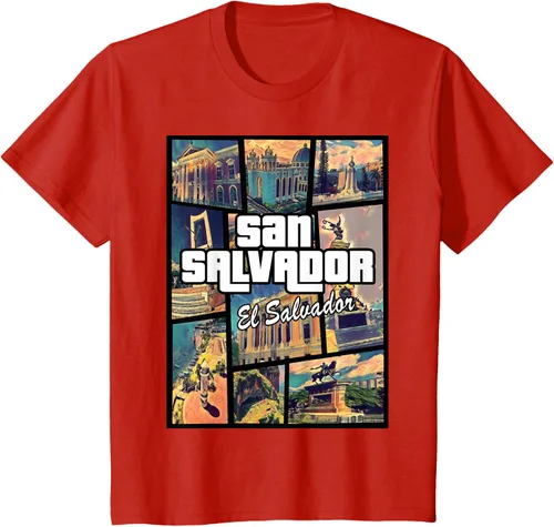 Vista 3 de Camiseta Orgullosa de San Salvador Capital El Salvador