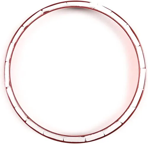 Vista 7 de YIWANG coche interior salpicadero reloj alrededor decoración anillo Trim pegatinas para Land Rover Defender 90 110 2008-2018 (rojo)