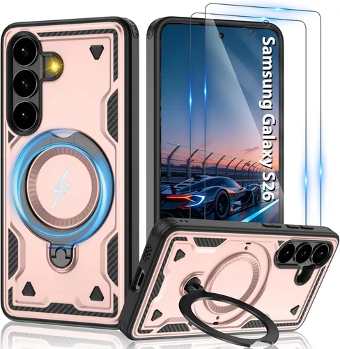 Vista 40 de Gritup fro Funda para Google Pixel 9A, funda protectora magnética de grado militar compatible con Mag-Safe, 2 protectores de pantalla HD, soporte