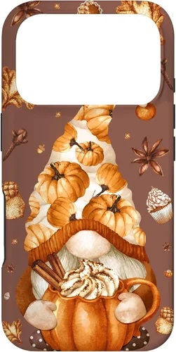Vista 29 de iPhone 14 Autumn Gnomo Love Pumpkin Spice, Fall Yall y funda de Acción de Gracias