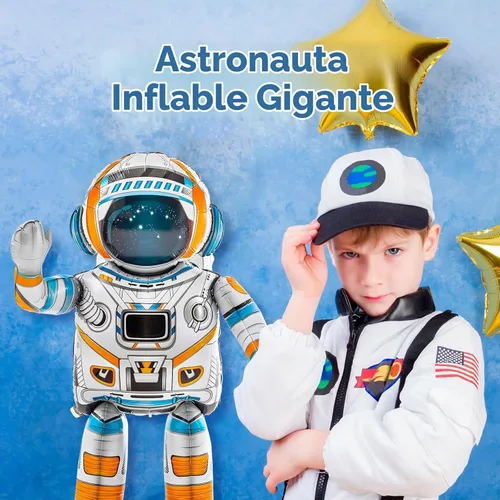 Vista 5 de Jenaai - 2 globos inflables de astronauta de 53 pulgadas 4D de pie