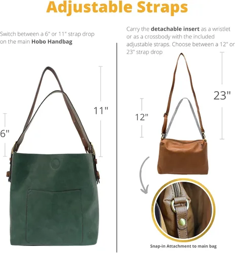 Vista 4 de Joy Susan Piel sintética para mujer bolso Hobo 2 en 1