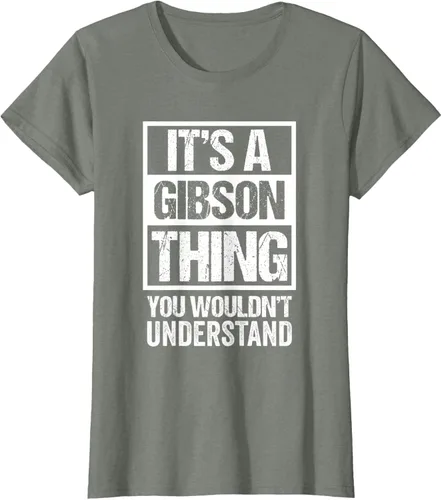 Vista 13 de It's A Gibson Thing You would Not Understand - Camiseta con nombre familiar, Negro, S