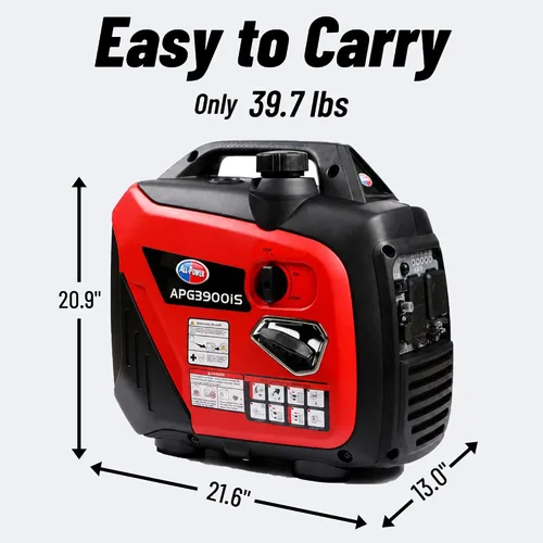 Vista 8 de ALL-Power Portable 3300W Inverter Generator RV Ready CO Sensor para uso