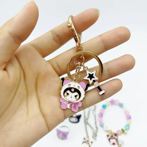 Vista 6 de Bonitos regalos de anime, pulseras, aretes, anillos, llaveros, collares, regalos de dibujos animados para mujeres y niñas, regalos de cumpleaños