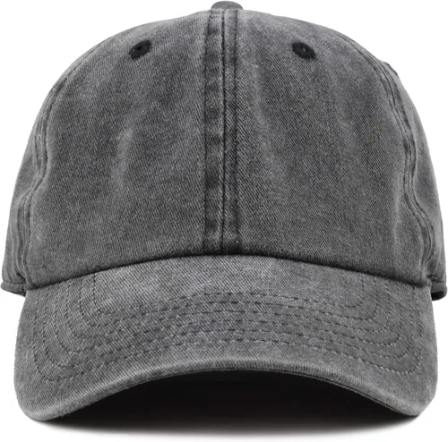 Vista 2 de The Hat Depot 100% algodón pigmento teñido de perfil bajo sombrero de papá seis panel casquillo