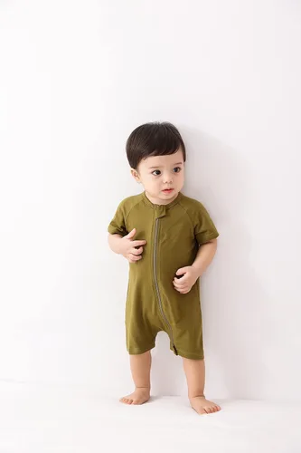Vista 8 de BeiVSlley Paquete de 2 mamelucos de manga corta para bebé, niño, niña, unisex, de algodón