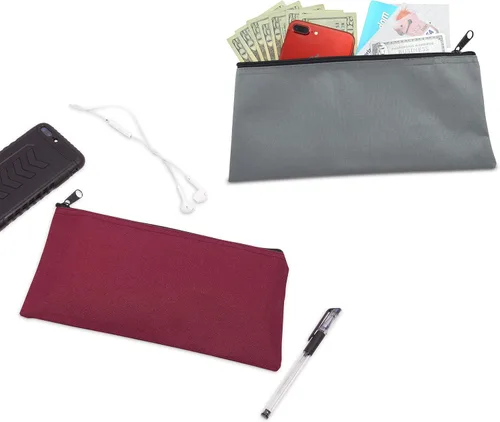 Vista 3 de DALIX Bolsa de dinero con cremallera, bolsa de banco para lápices, varios colores, paquete de 24