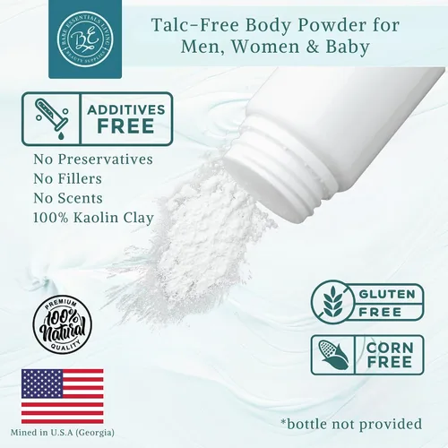 Vista 4 de Bare Essentials Living - Polvo de arcilla de caolín blanco (12 onzas) Arcilla en polvo blanca 100% natural para bombas de semillas, máscara