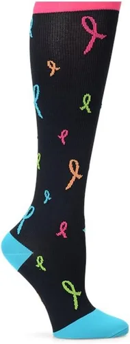 Vista 39 de Nurse Mates Calcetines de pantorrilla para mujer Compresión de 12-14 mmHg Soporte y comodidad superiores 1 par Tinte espacial Aqua Breeze