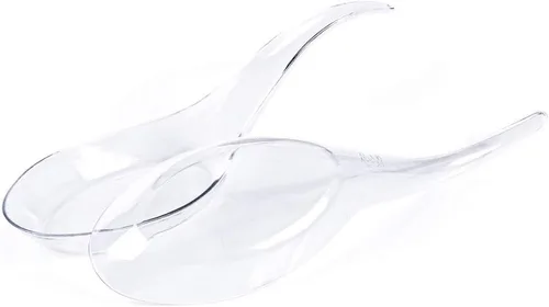Vista 4 de Kingrol 200 cucharas de plástico para aperitivos, cucharas de degustación desechables para postres, aperitivos, sopas, sushi, salsas para sumergir