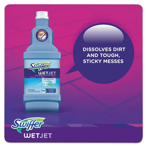 Vista 2 de Swiffer 23679CT WetJet System Recarga de solución de limpieza, 42.2 onzas líquidas (1.25 litros), aroma Open Window Fresh (caja de 6)