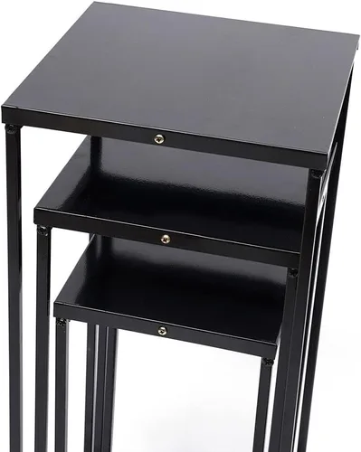 Vista 4 de 3 soportes altos para plantas para macetas, soporte de metal para plantas, jardín, boda, estante para plantas, soporte de exhibición para macetas
