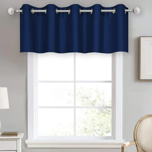 Vista 71 de DECOVSUN Cenefa de cortina opaca amarilla brillante para ventanas de cocina, cenefa opaca con ojales para dormitorio, cenefa corta y recta para sala