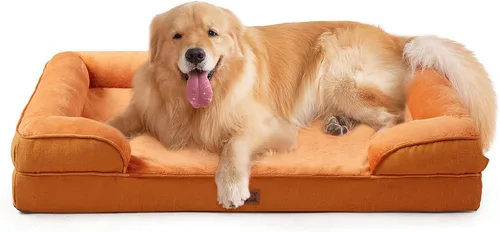 Vista 61 de EHEYCIGA – Cama ortopédica impermeable para perros pequeños, de espuma viscoelástica tipo caja de huevos, con bordes elevados y base antideslizante