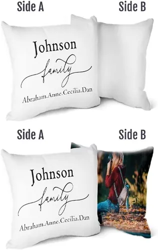 Vista 5 de Funda de almohada personalizada con nombre, funda de almohada con texto personalizado con imagen, funda de cojín personalizada para nombres