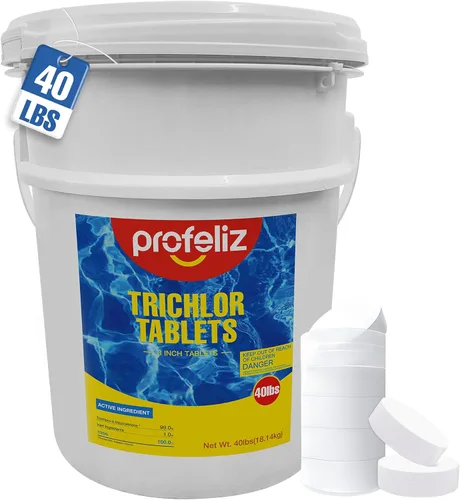 Vista 10 de PROFELIZ Chlorine Tablets 3 Inch for Swimming Pools,20 lbs