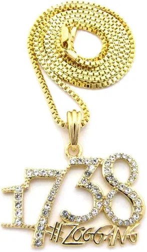 Vista 2 de Collar de cadena cubana para hombre, 1738, zoológico, remy, boyz, micro, colgante, caja cubana, joyería de hip hop