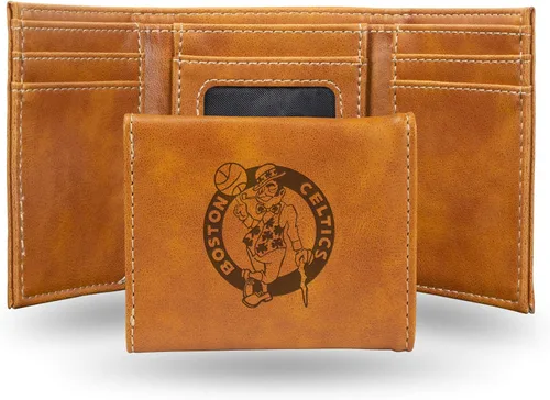 Vista 25 de NBA Rico Industries - Billetera triple grabada con láser y tres pliegues, accesorio para hombre