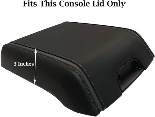 Vista 4 de Car Console Covers Plus Funda de neopreno para consola de reposabrazos central fabricada en Estados Unidos, diseñada para Ford Raptor 2017-2020