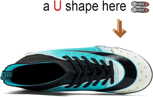 Vista 3 de Botas de fútbol para hombre Turf Hightop TF zapatos de fútbol profesionales para interiores y exteriores