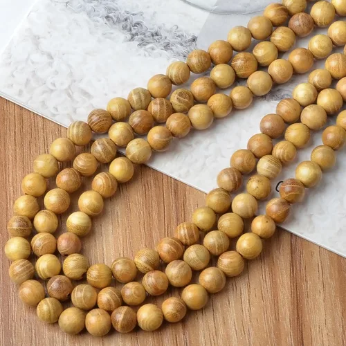 Vista 9 de MASSIVE BEADS - KIT de 960 cuentas de madera redondas sueltas mixtas naturales de 6 mm para hacer joyas, con hilo e agujas (12 de madera, 6 mm)