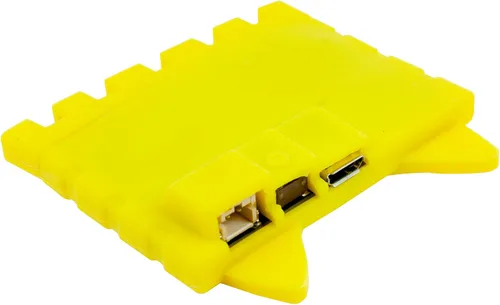 Vista 5 de Paquete de 2 fundas protectoras de silicona para BBC Micro:bit V2 Desarrollo de bricolaje fácil de instalar, amarillo y naranja