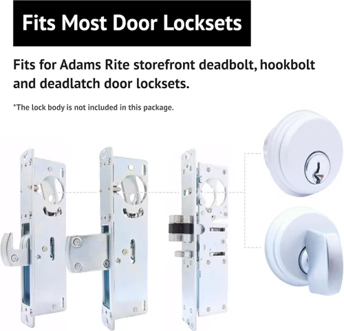 Vista 2 de elox Cilindro con llave de zinc y 1 cilindro de perilla para Adams Rite Commercial Storefront Door Lock a Pair Pack DU