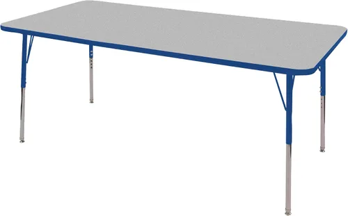 Vista 11 de Norwood Commercial Furniture - Mesa de actividades para el aula de altura ajustable para niños y adultos, mesa de actividades cuadrada