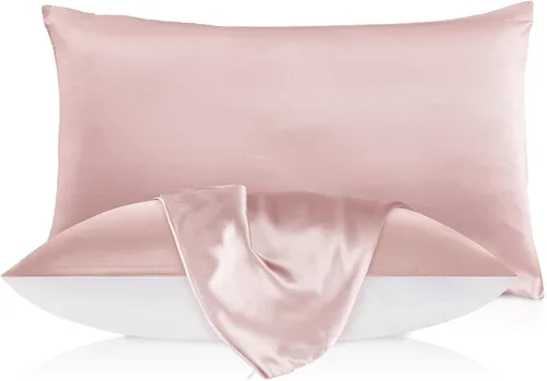 Vista 11 de LILYSILK Funda de almohada de seda natural para cabello y piel con parte inferior de algodón, 1 unidad estándar de 20 x 26 pulgadas, color verde