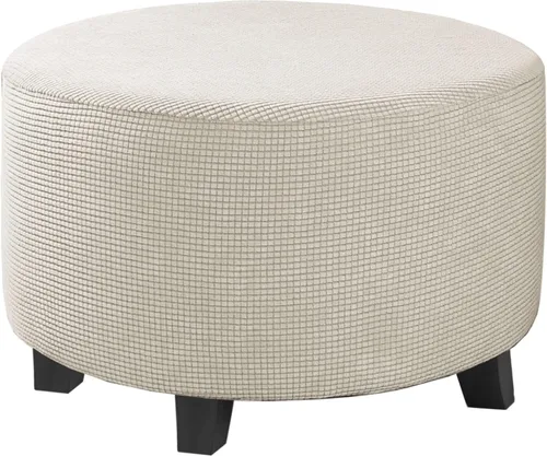 Vista 48 de H.VERSAILTEX Funda Deslizable para Otomana Rectangular Ajuste de Longitud 29"-34" Reposapiés Fundas Deslizables para Sofá Funda para Taburete