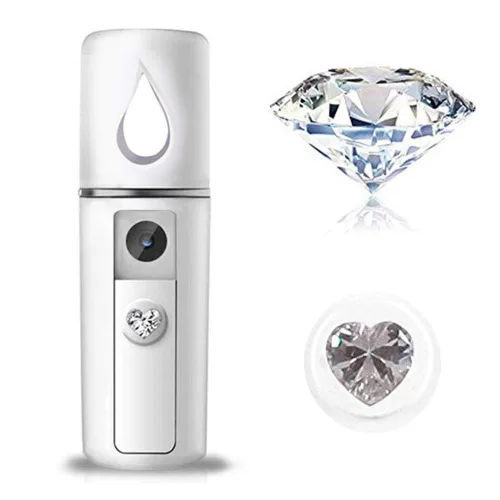 Vista 8 de Nano Facial Vapor Mist Spray Extensiones de pestañas Limpieza de poros Agua SPA Hidratante Rociador Facial Hidratante USB Recargable Mini