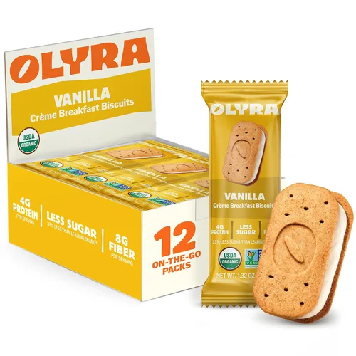 Vista 11 de Olyra Galletas de Desayuno Sándwich de Chocolate Oscuro, Aperitivos Saludables para Adultos y Niños, Bajo en Azúcar, Alto en Fibra, Galletas