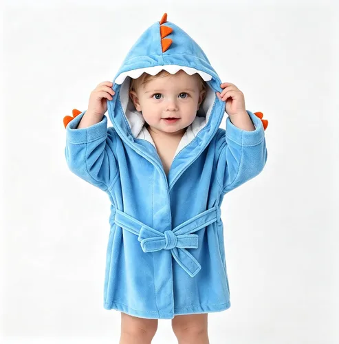 Vista 5 de Bata de baño para bebé y niño, bata con capucha para recién nacido, toalla suave ultra absorbente