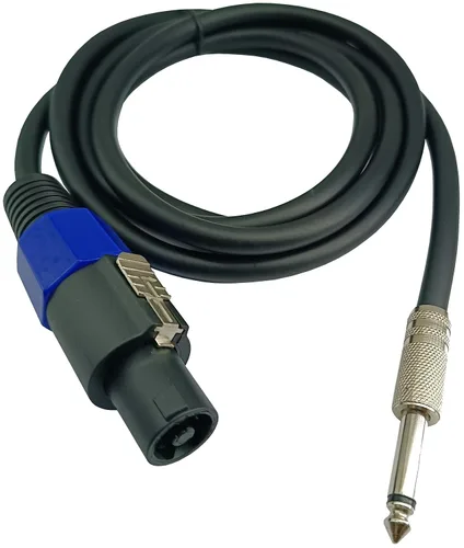 Vista 7 de Cable Speakon a 1/4 de altavoz mono, 0.250 in (1/4 de pulgada), enchufe TS mono macho a Speakon macho adaptador de audio para altavoz DJ/PA