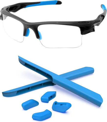 Vista 14 de Piezas de nariz de repuesto y calcetines de oreja Kits de goma para Oakley Fast Jacket OO9097/Fast Jacket XL OO9156 Negro